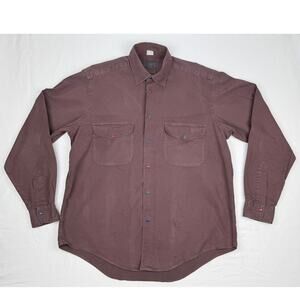 Tempo Libero Moreno Martini Brown Cotton Shirt Made in Italy Utility Western L
